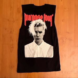 Justin Bieber x Urban Outfitters “PURPOSE TOUR” Merch Tank Muscle Shirt Sz S
